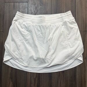 Lululemon White Tennis Skort Built-In Shorts Pocket Women’s Size 14